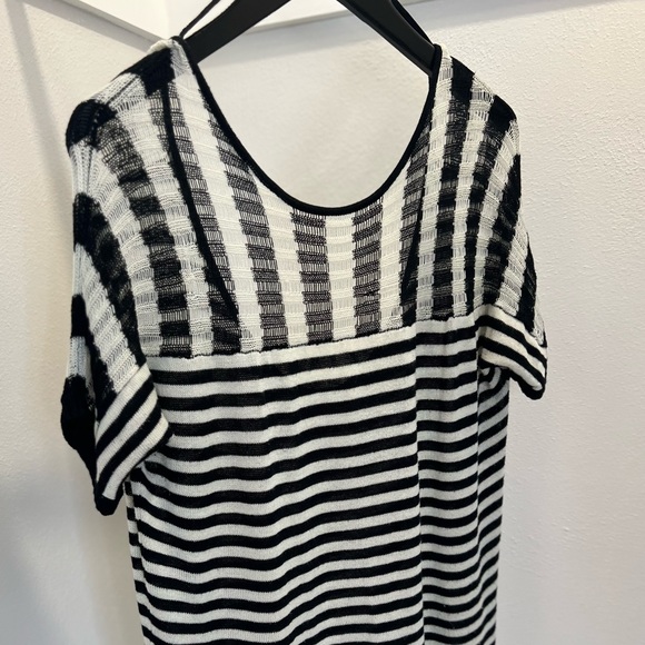 Rachel Roy: Open Stripe Pullover Blouse Sweater - Picture 2 of 4